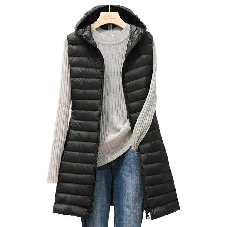 Mila - Hooded Cotton Down Vest