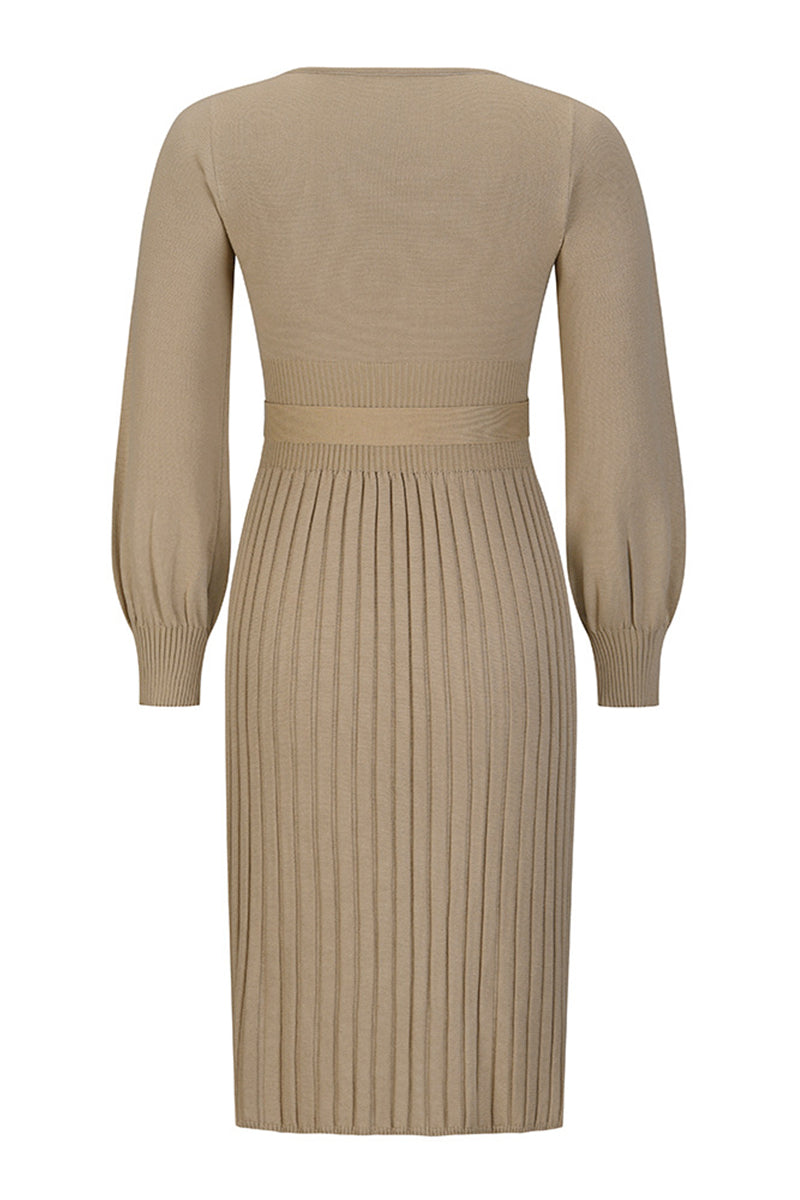 Sophia - O-Neck Bandage Dress