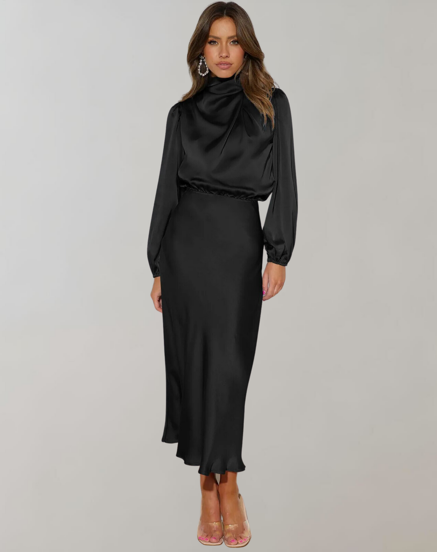 Celeste - Satin Sleeve Dress