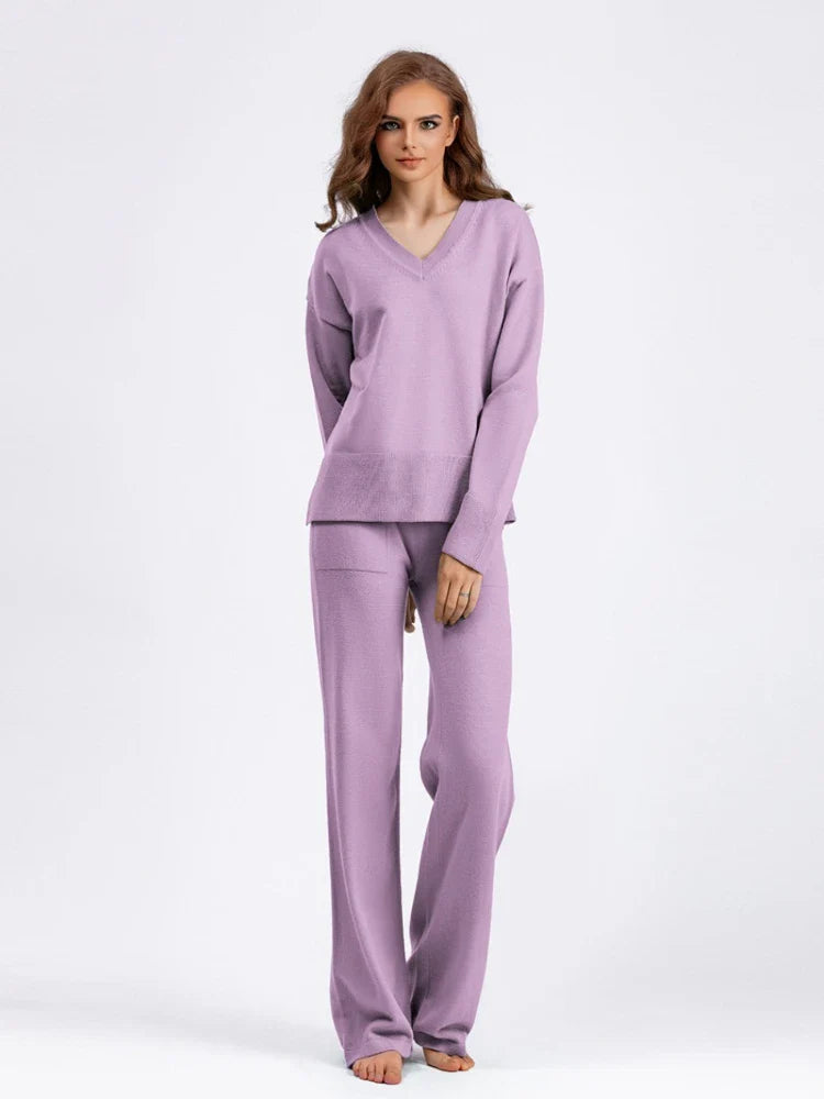 Lana Cozy Knitted Two-Piece Set