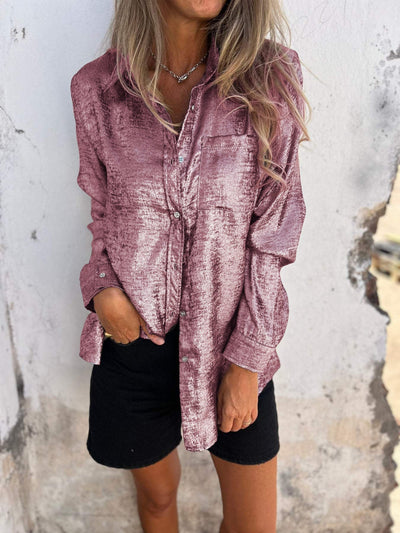 Chic Metallic Blouse