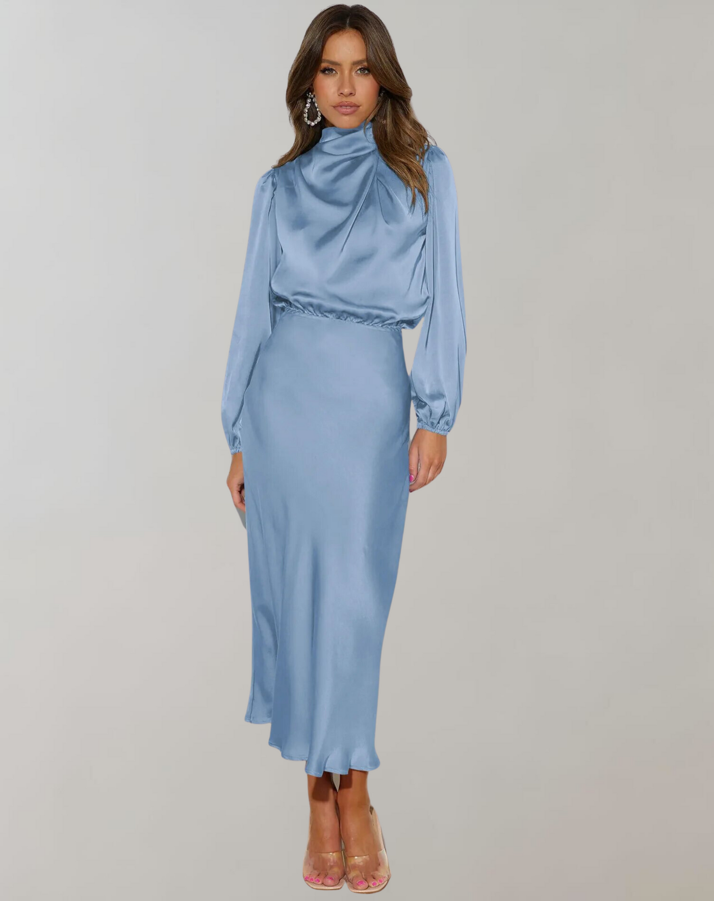 Celeste - Satin Sleeve Dress