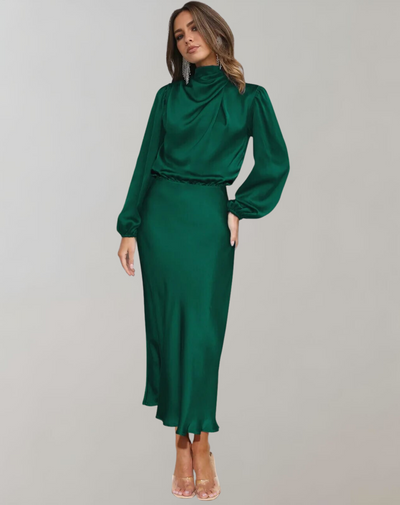 Celeste - Satin Sleeve Dress