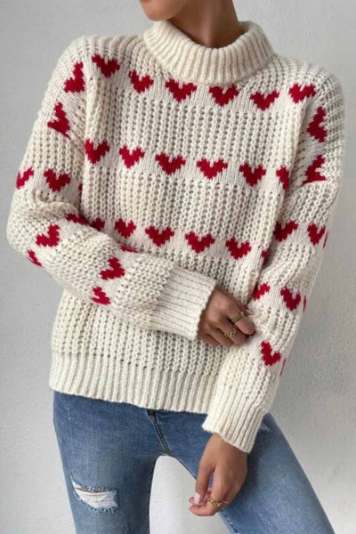 Heartfelt Knit Jacquard Sweater