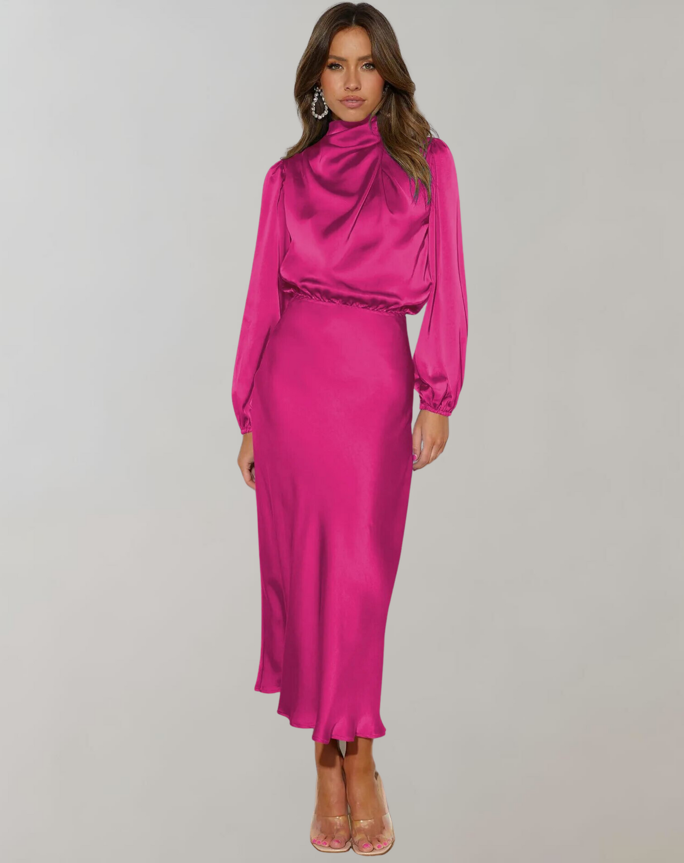 Celeste - Satin Sleeve Dress