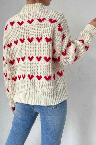 Heartfelt Knit Jacquard Sweater