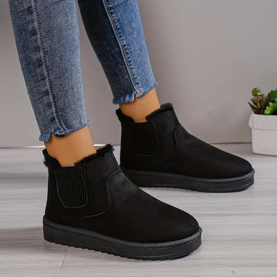 Edith Elegant Thick-Soled Cotton Boots