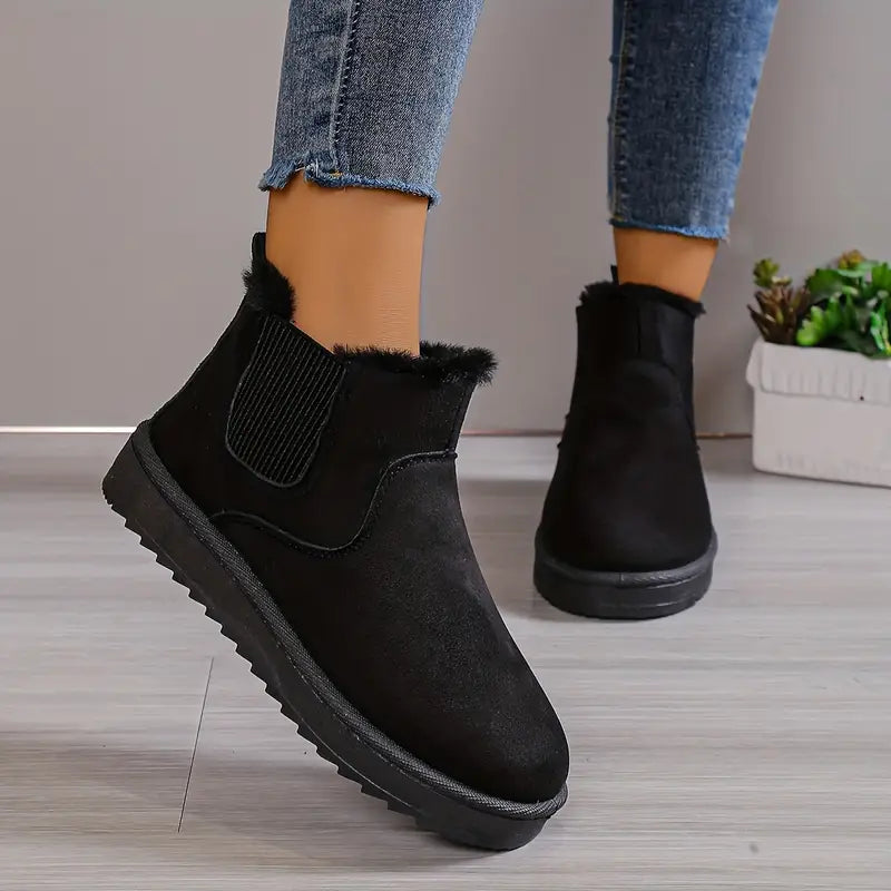 Edith Elegant Thick-Soled Cotton Boots