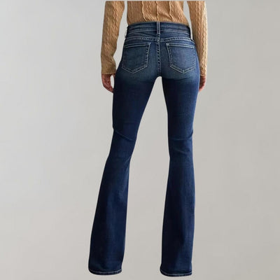 Fashionable Flared Denim Trousers