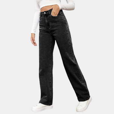 High-Waisted Stretchable Denim Pants