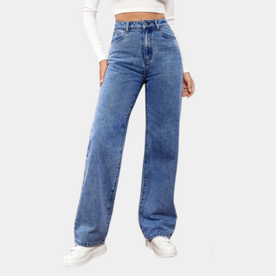 High-Waisted Stretchable Denim Pants