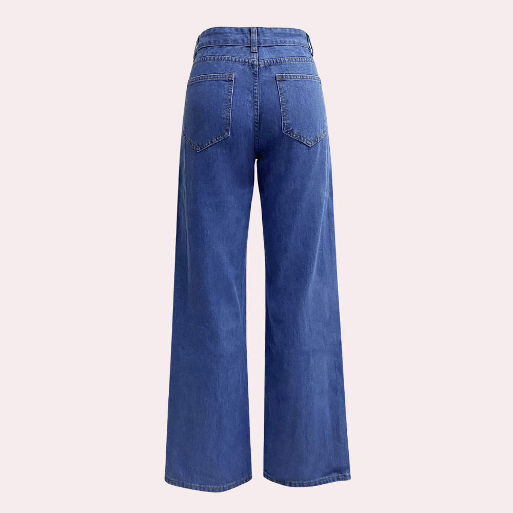 High-Waisted Stretchable Denim Pants