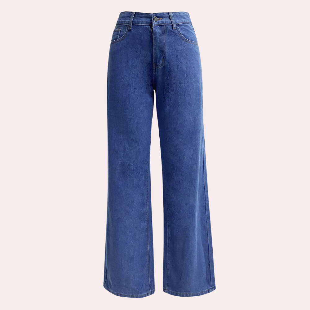 High-Waisted Stretchable Denim Pants