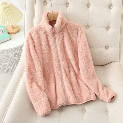 Velvet Embrace - Fluffy Cardigan Jacket