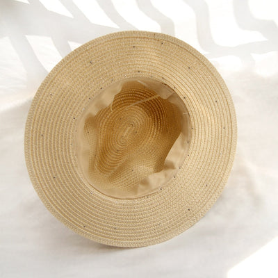 SummerGlam - Pearl-Embellished Wide Brim Hat