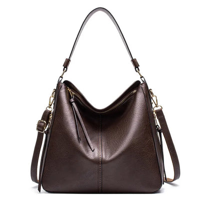 TimelessCharm - Spacious Faux Leather Tote