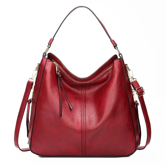 TimelessCharm - Spacious Faux Leather Tote