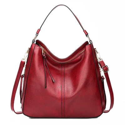 TimelessCharm - Spacious Faux Leather Tote