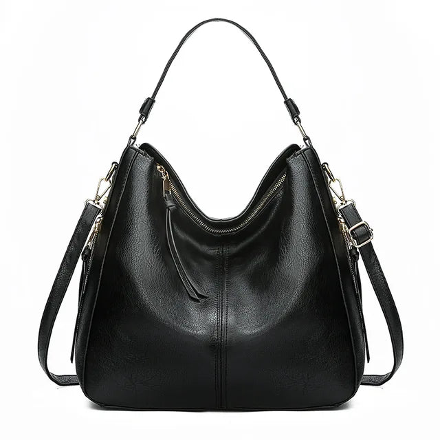 TimelessCharm - Spacious Faux Leather Tote