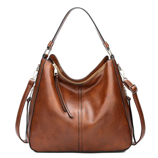 TimelessCharm - Spacious Faux Leather Tote