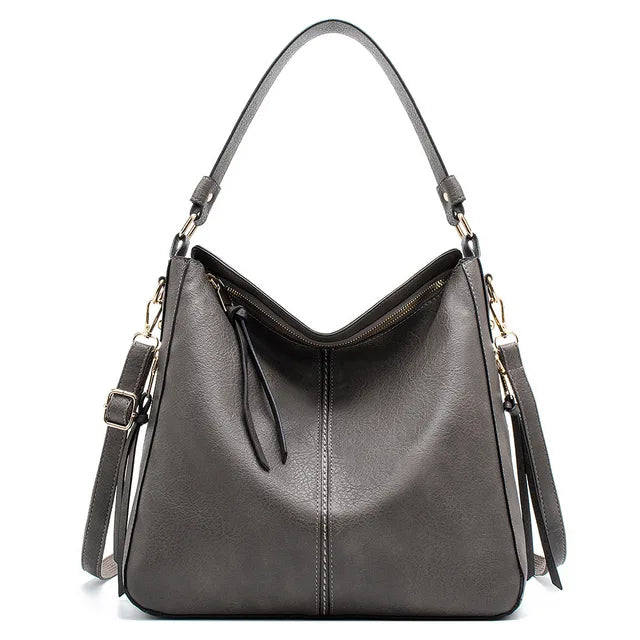 TimelessCharm - Spacious Faux Leather Tote