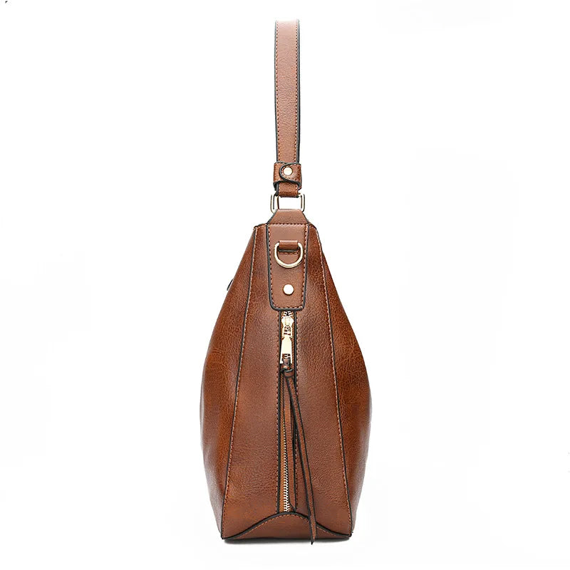 TimelessCharm - Spacious Faux Leather Tote