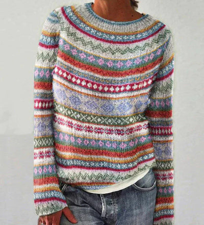 Sweater with geometric pattern