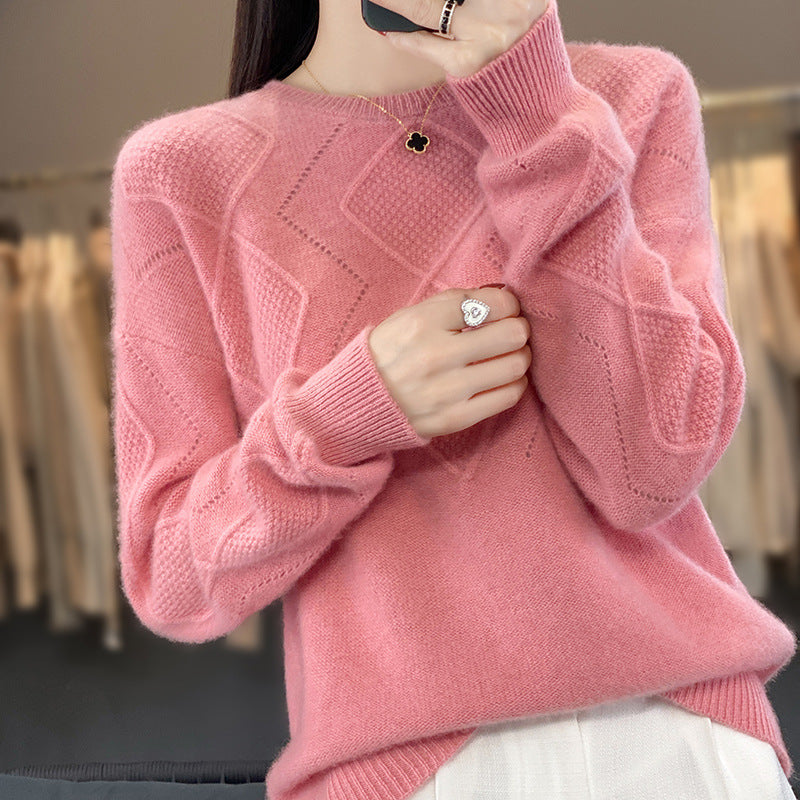 Lila Cozy Sweet Pink Wool Sweater