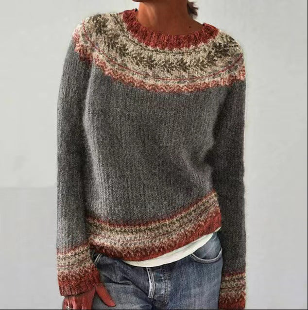 Sweater with geometric pattern