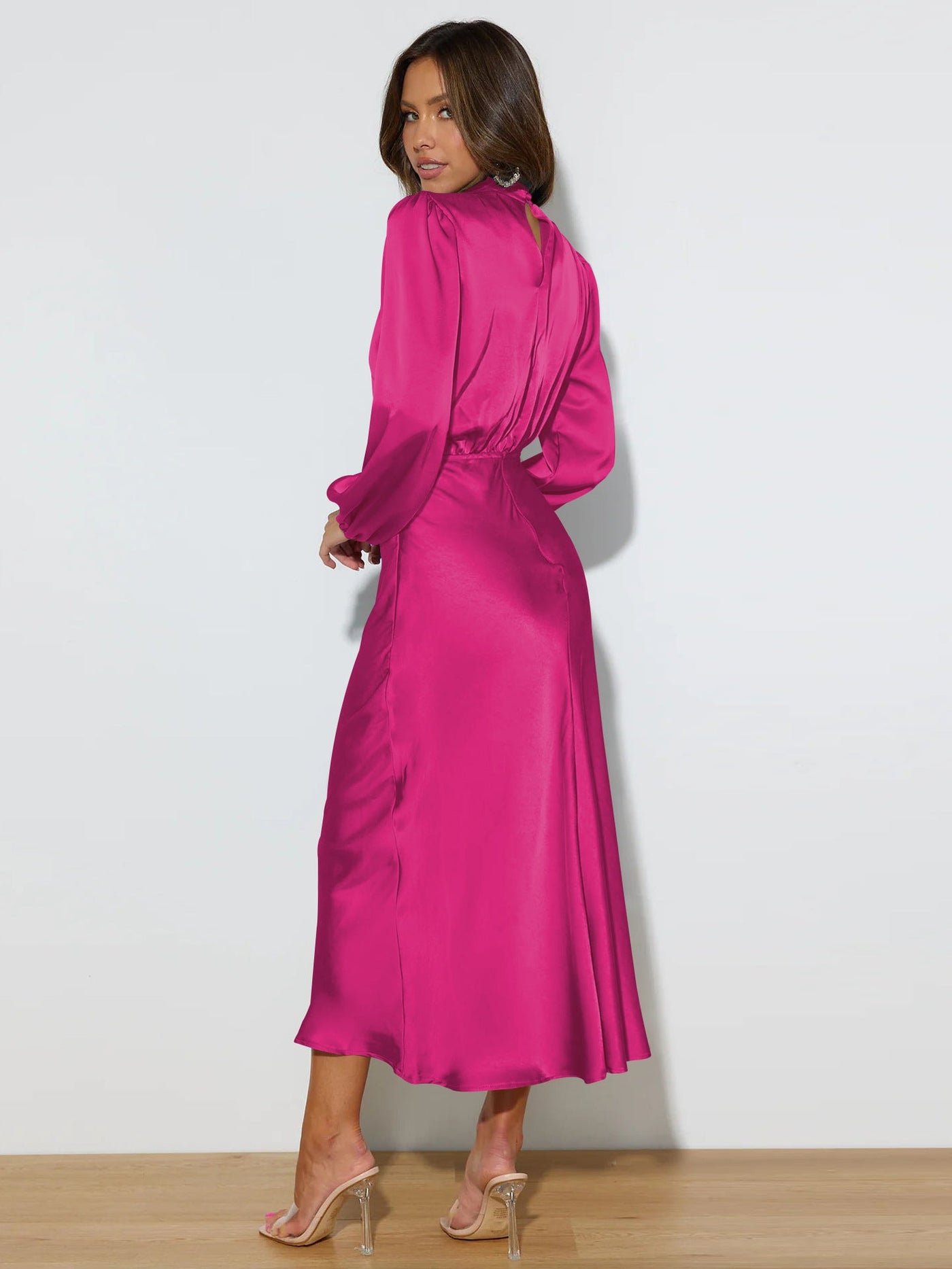 Celeste - Satin Sleeve Dress