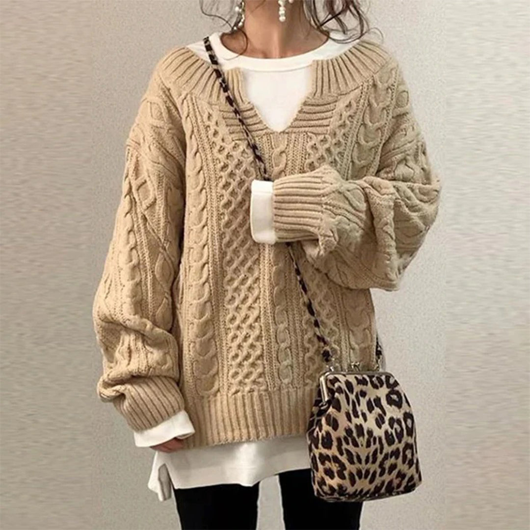 LuxeLayer Cable Knit Sweater