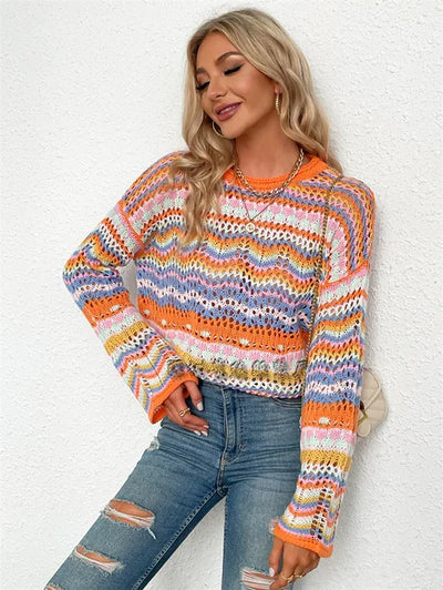 Addison Colorful Patchwork Sweater