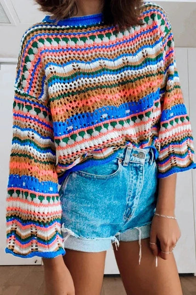 Addison Colorful Patchwork Sweater