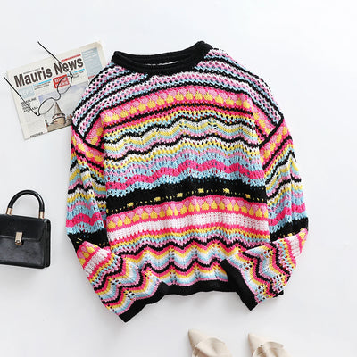 Addison Colorful Patchwork Sweater