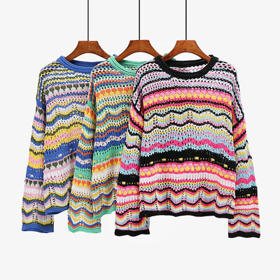 Addison Colorful Patchwork Sweater