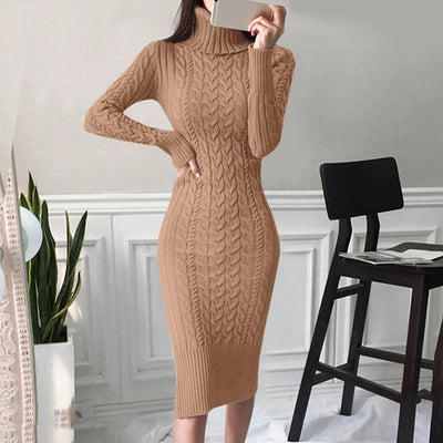 Luna Cozy Cable Knit Dress