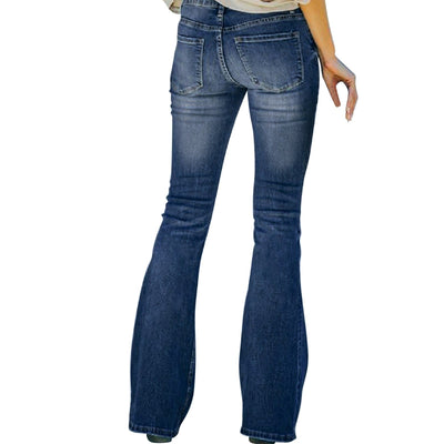 Timeless Ladies Vintage High-Waist Denim Trousers