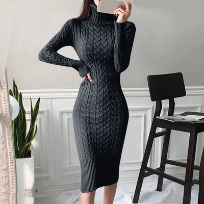 Luna Cozy Cable Knit Dress