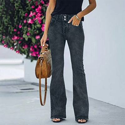 Timeless Ladies Vintage High-Waist Denim Trousers