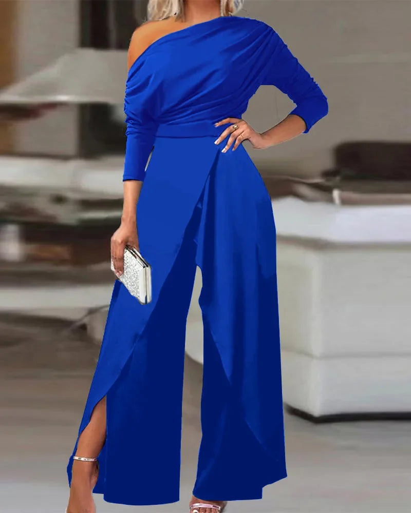 Chic Wide-Leg Jumpsuit – Fresh, Elegant Design with Simple Fashion Flair