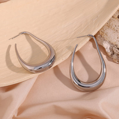 GlamCone - High-Quality Stainless Steel Hoop Earrings