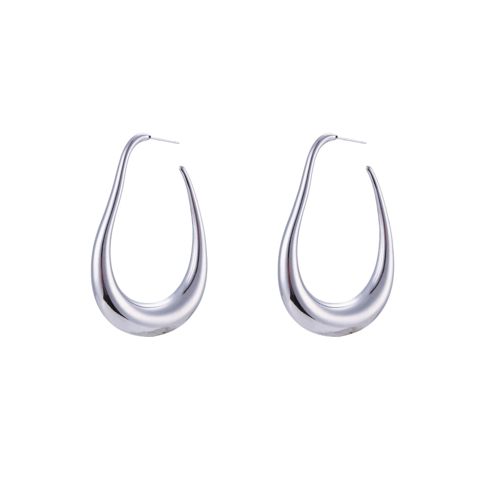 GlamCone - High-Quality Stainless Steel Hoop Earrings