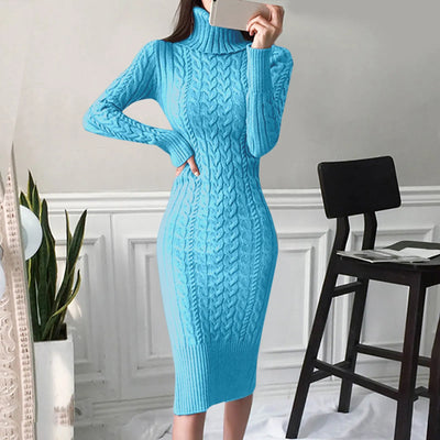 Luna Cozy Cable Knit Dress