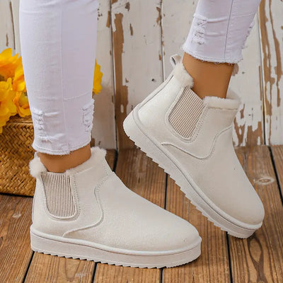 Edith Elegant Thick-Soled Cotton Boots