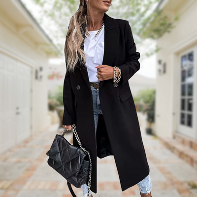 Elegant and Stylish Long Coat – Classic and Versatile Outerwear