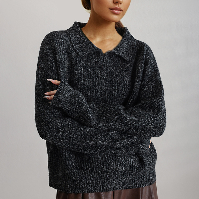 Celeste - Elegant Lapel Sweater