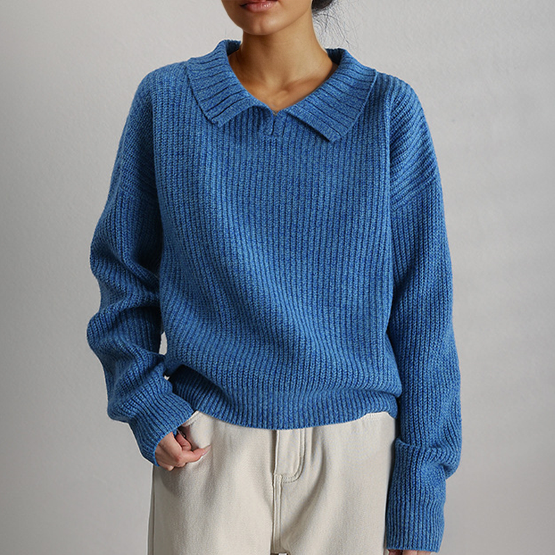 Celeste - Elegant Lapel Sweater