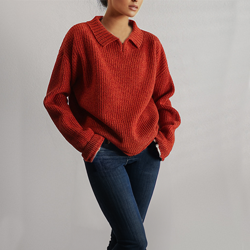 Celeste - Elegant Lapel Sweater