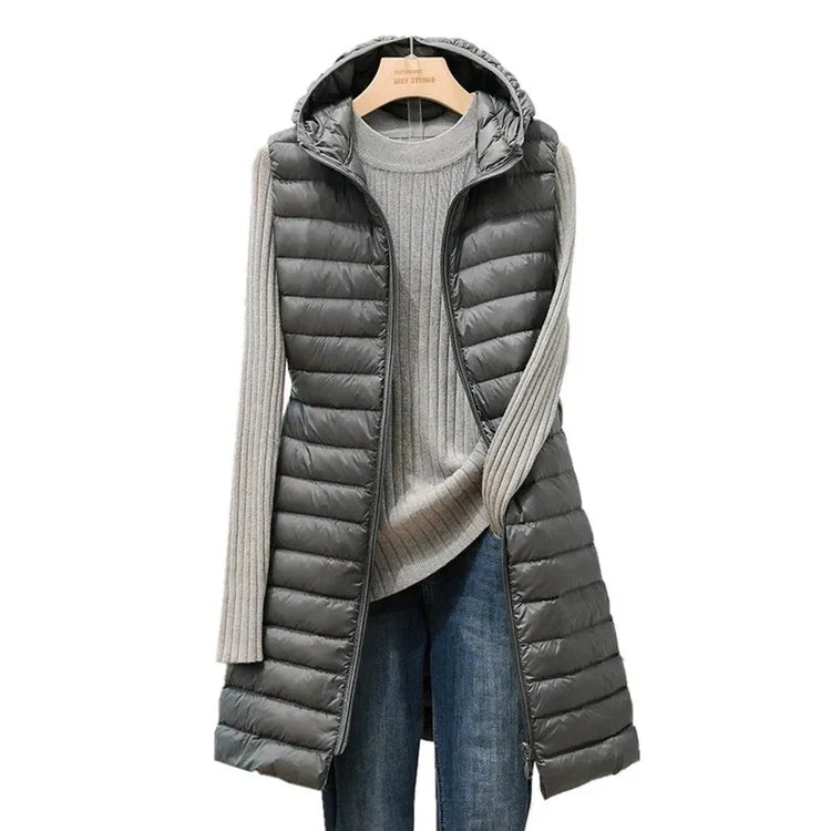 Mila - Hooded Cotton Down Vest