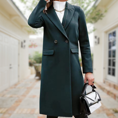 Elegant and Stylish Long Coat – Classic and Versatile Outerwear